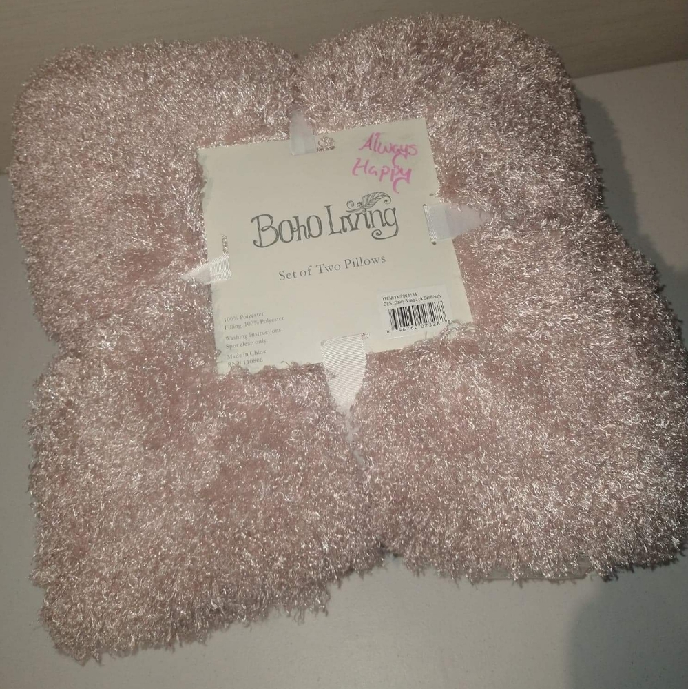 Fuzzy Pink Pillow Set